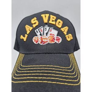 Las Vegas 4‎ Aces Of A Kind Snapback Hat Embroidered Gambling Big Bear Acrylic